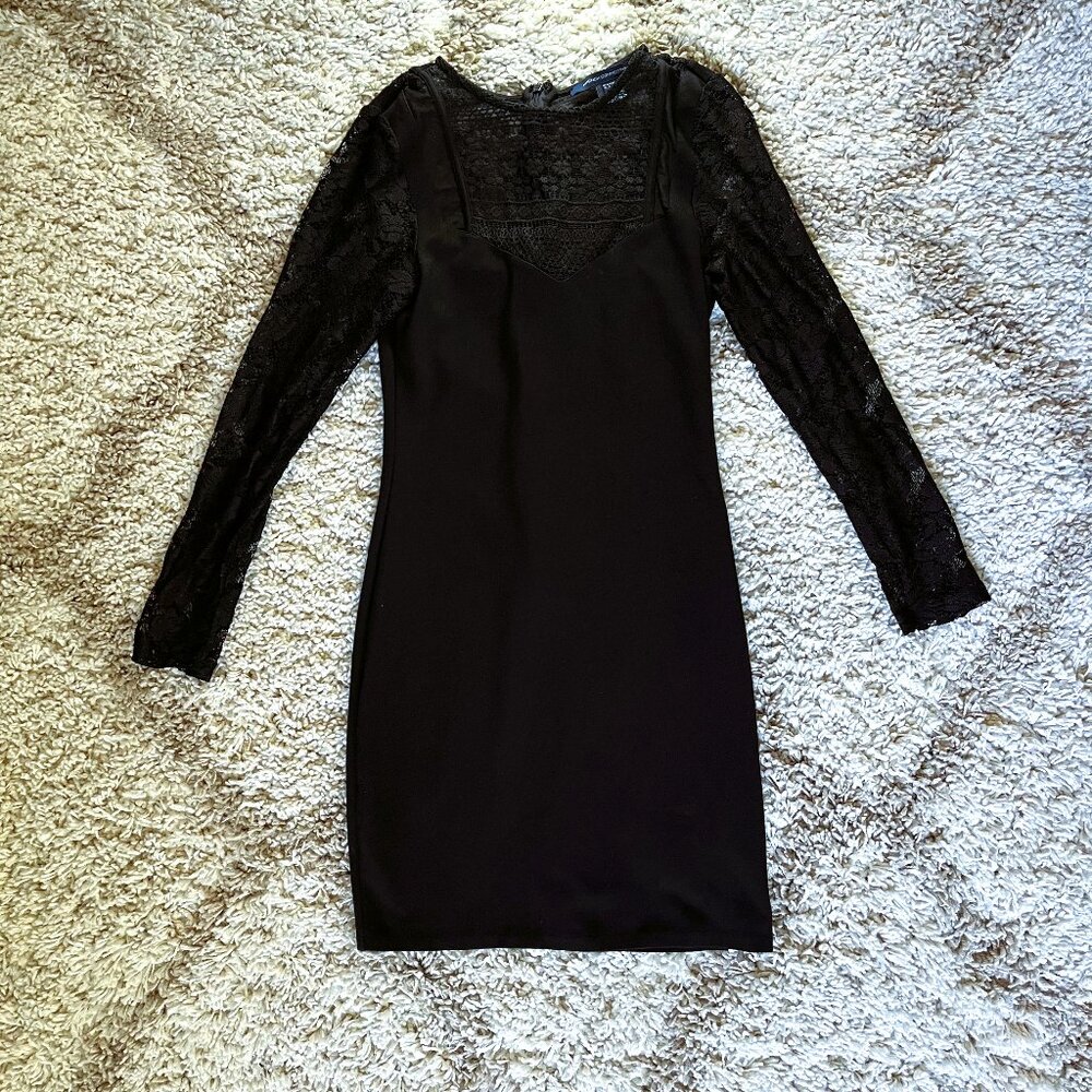 French Connection Black Bodycon Dress (US 6)